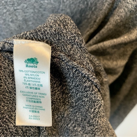 Roots Open Cardigan Charcoal Grey Cabin  Cottagecore Cotton Blend Women’s sz XS - Picture 7 of 9